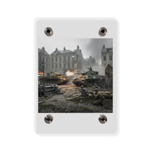 Load image into Gallery viewer, Acrylic Wall Art Panel - US Tank Destroyer - M10 Wolverine Battles a German Panzer Tank