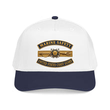 Load image into Gallery viewer, Mid Profile Baseball Cap - USCG - Marine Safety - Auxiliary w txt - 3D - Enhanced