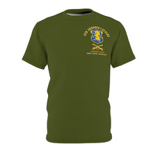 Load image into Gallery viewer, Unisex Cut & Sew Tee (AOP) - Army - HHT - 2nd Squadron, 6th Armored Cavalry Regiment Ft Knox, Kentucky, 1980-1981
