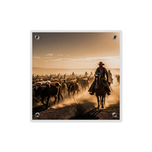 Load image into Gallery viewer, Acrylic Wall Art Panel - Dirty, dusty cattle drive in the Old West