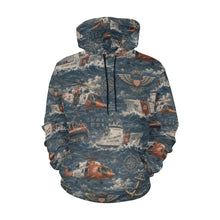 Load image into Gallery viewer, AOP Hoodie - Vintage Coast Guard Maritime Pattern Men's All Over Print Hoodie (USA Size)