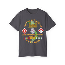 Load image into Gallery viewer, Unisex Ultra Cotton Tee - Vietnam Combat Veteran w 20th Engineer Brigade SSI - Dong Tam X 300