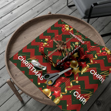 Load image into Gallery viewer, Gift Wrap Papers - Chevron Pattern - Christmas Wrapper - Merry Christmas