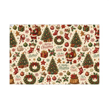 Load image into Gallery viewer, Gift Wrap Paper — Vintage Santa Christmas Wrapping Paper Pattern
