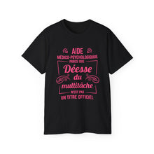 Load image into Gallery viewer, Unisex Ultra Cotton Tee - Déesse multitâche en typographie rose - Pink texts