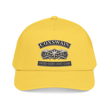 Load image into Gallery viewer, Mid Profile Baseball Cap - USCG - Coxswain w txt - Silver - 3D - Enhanced