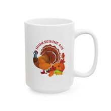 Load image into Gallery viewer, White Ceramic Mug - 11oz & 15oz - Thanksgiving - Happy Turkey Day
