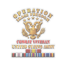 Load image into Gallery viewer, Kiss-Cut Stickers - Army - IRAQI FREEDOM Veteran - Combat Veteran - 3d enhanced