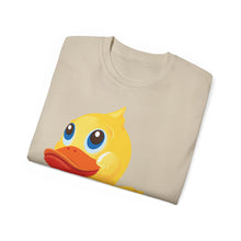 Load image into Gallery viewer, Unisex Ultra Cotton Tee - Yellow Rubber Duck - Oblique Left Front X 300