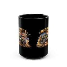 Load image into Gallery viewer, Black Mug (15oz) - Army - Main Battle Tank - M60A1 w Fire- Right Face - 3D - Enhanced
