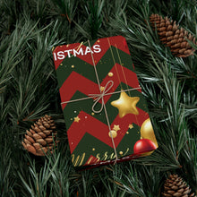 Load image into Gallery viewer, Gift Wrap Papers - Chevron Pattern - Christmas Wrapper - Merry Christmas