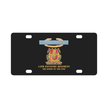 Load image into Gallery viewer, Army - Master CIB - 14th Infantry Regiment - DUI w Txt X 300 Classic License Plate