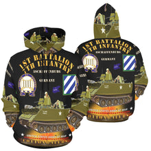 Load image into Gallery viewer, Men's All Over Print Hoodie (USA Size) (Model H13) - 1st Bn 7th Infantry - Aschaffenburg FRG - M113 APC - CottonBalers