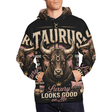 Load image into Gallery viewer, Taurus - Luxury looks good on me Men's All Over Print Hoodie (USA Size)
