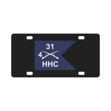 Load image into Gallery viewer, Army - HHC, 4th Battalion, 31st Infantry Regiment - Guidon X 300 Classic License Plate