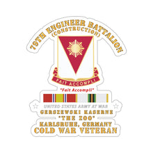 Load image into Gallery viewer, Kiss-Cut Stickers - Army - 79th Engineer Bn - Gerszewski, Karlsruhe, GE w COLD SVC X 300