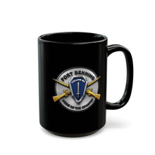 Load image into Gallery viewer, Black Mug — 3D Enhanced - Fort Benning - Follow Me - Home of the infantry Emblem