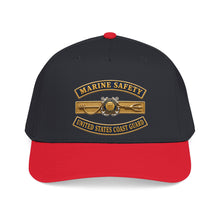 Load image into Gallery viewer, Mid Profile Baseball Cap - USCG - Marine Safety - Auxiliary w txt - 3D - Enhanced