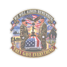Load image into Gallery viewer, Kiss-Cut Stickers - Emblem - We Will Always Remember - They Gave Everything - 3D - Enhanced