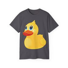 Load image into Gallery viewer, Unisex Ultra Cotton Tee - Yellow Rubber Duck - Oblique Left Front X 300