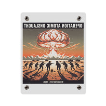 Load image into Gallery viewer, Acrylic Wall Art Panel - Atomic Testing in Nevada Desert Operation Fury - Toward the attack
