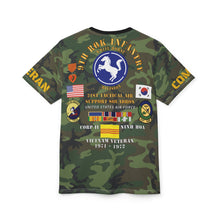 Load image into Gallery viewer, Print Unisex Tee, Stylish Outdoor Shirt, Trendy Graphic Top, Unique Camouflage - 21st TAS Army Brown Woodland Camo