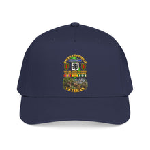 Load image into Gallery viewer, Mid Profile Baseball Cap - Vietnam Veteran Combat - 2nd Bn, 28th Infantry - 1st ID - with VN SVC - with Combat Scene - 3D - Transparent