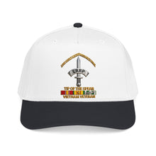 Load image into Gallery viewer, Mid Profile Baseball Cap - Army - Badge - LRRP - Tip of the Spear - Vietnam Vet w SVC - 3D - Enhanced