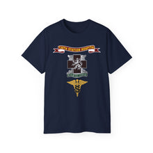 Load image into Gallery viewer, Unisex Ultra Cotton Tee - Army - 130th Station Hospital - Ribbon - DUI - Army Medical Speccialist Corps Branch X 300
