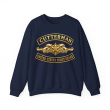 Load image into Gallery viewer, Crewneck Sweatshirt - USCG - Cutterman - Officer w txt - 3D - Enhanced