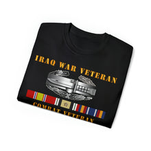 Load image into Gallery viewer, Unisex Ultra Cotton Tee - Army - Iraq War Veteran - Combat Action Badge w CAB IRAQ SVC