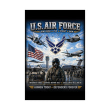Load image into Gallery viewer, U.S. Air Force - Airmen Today, Defenders Forever - Tribute Matte Poster — "READY TO FIGHT"