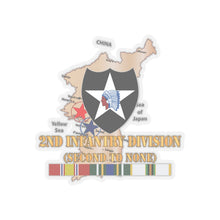 Load image into Gallery viewer, Kiss-Cut Stickers - Army - Korea Map - 2nd Infantry Div - Second to None w SVC X 300