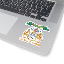 Load image into Gallery viewer, Kiss-Cut Stickers - COA - Coat of Arms of Guyana - Coat of Arms X 300
