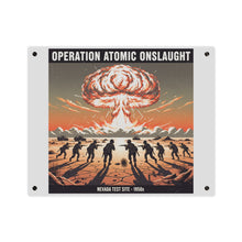 Load image into Gallery viewer, Acrylic Wall Art Panel - Atomic Testing in Nevada Desert Operation Fury - Toward the attack