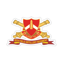 Load image into Gallery viewer, Kiss-Cut Stickers - Army - 28th Field Artillery Regiment w Br - Ribbon X 300