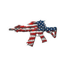 Load image into Gallery viewer, Kiss-Cut Stickers - 3D American Flag Rifle