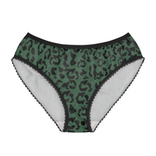 Load image into Gallery viewer, Women's Briefs - Leopard Camouflage - Green-Black