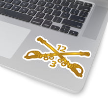 Load image into Gallery viewer, Kiss-Cut Stickers - Army - 3rd Squadron - 12th Cavalry Branch wo Txt