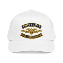 Load image into Gallery viewer, Mid Profile Baseball Cap - USCG - Cutterman - Officer w txt - 3D - Enhanced