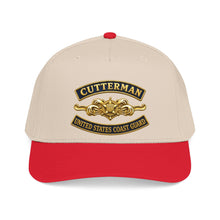 Load image into Gallery viewer, Mid Profile Baseball Cap - USCG - Cutterman - Officer w txt - 3D - Enhanced