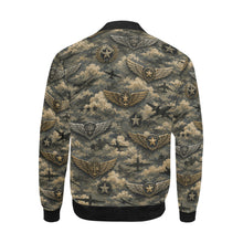 Load image into Gallery viewer, Bomber Jacket - Vintage Military Aviation Emblem Pattern