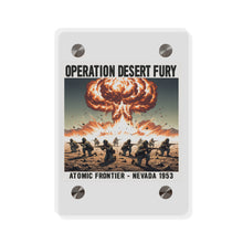 Load image into Gallery viewer, Acrylic Wall Art Panel - Atomic Testing in Nevada Desert Operation Fury