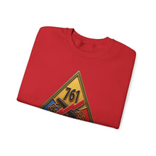 Load image into Gallery viewer, Crewneck Sweatshirt - SSI - 761st Tank Battalion SSI w Name Tape - 3D Enhanced