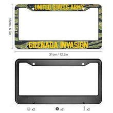 Load image into Gallery viewer, GRENADA INVASION - All Over Print License Plate Frame License Plate Frame Black
