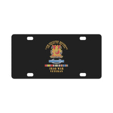Load image into Gallery viewer, Army - DUI - 14th Infantry Regiment The right of the line w CIB - IRAQ SVC X 300 Classic License Plate