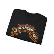 Load image into Gallery viewer, Crewneck Sweatshirt - Army - 75th Ranger Regiment - STB - Ranger Scroll - 3D - Enhanced