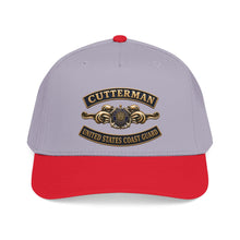 Load image into Gallery viewer, Mid Profile Baseball Cap - USCG - Cutterman - Auxiliary w txt - 3D - Enhanced
