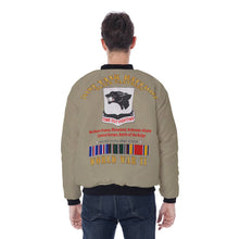 Load image into Gallery viewer, All-Over Print Men's Bomber Jacket - Army - 761st Tank Battalion - Black Panthers - WWII EU SVC