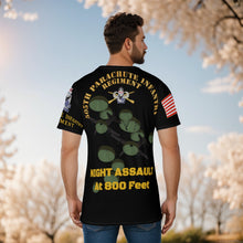 Load image into Gallery viewer, All-Over Print Men's O-Neck T-Shirt - Army - 505th Parachute Infantry Regiment - H-Minus Night Assault at 800 Feet